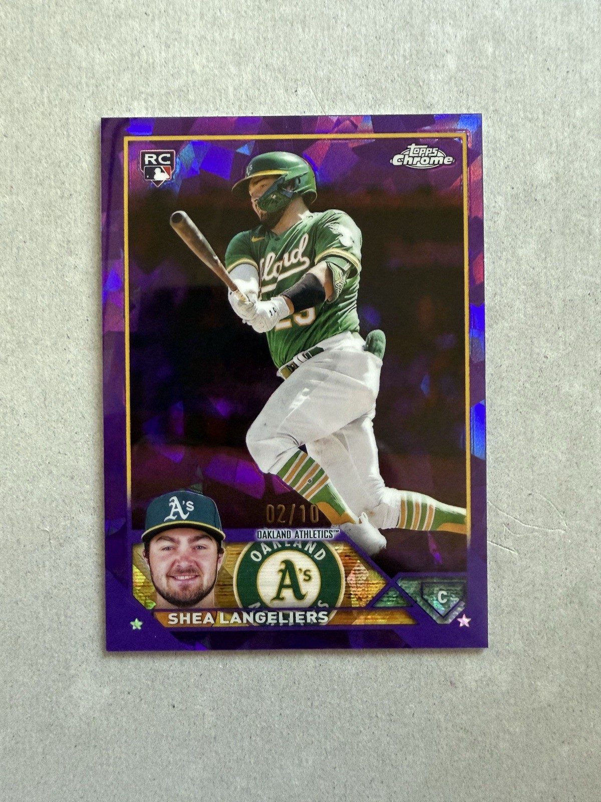 2023 Topps Chrome Sapphire Purple Sapphire Refractor Shea Langeliers RC /10