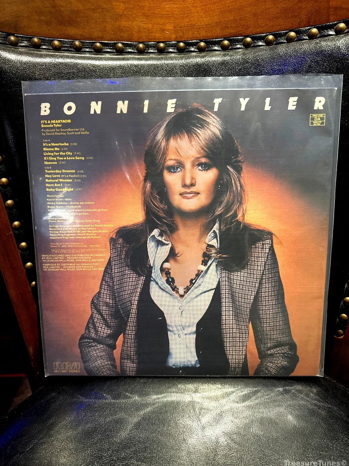 Bonnie Tyler - It's A Heartache LP de vinilo [1978] AFL1-2821 Foto 2 de 2