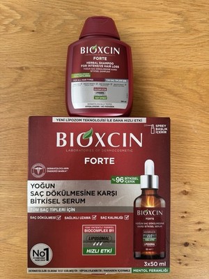 Bioxcin Forte Sparset: 300ml Shampoo und 3x50ml Serum für Intensiven Haarausfall