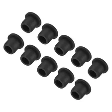 High Temp Silicone Plug t Shaped Solid Stopper Black 18x2x12x9mm 16Pcs