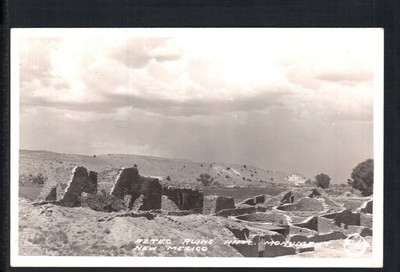 AZTEC RUINS NATIONAL MONUMENT, NM * UNPOSTED c 1940 VINTAGE FRASHERS RPPC 