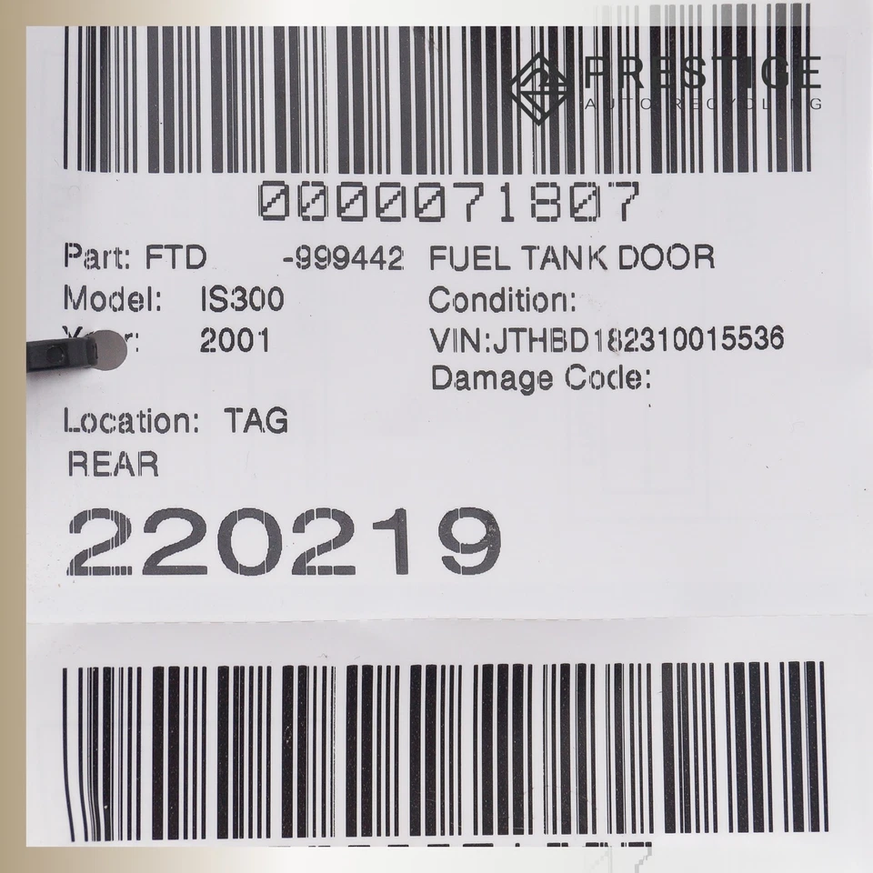 Lexus IS300 2001 tapa de puerta de llenado de combustible puerta del tanque de combustible azul 77350-53010 Foto 4 de 4