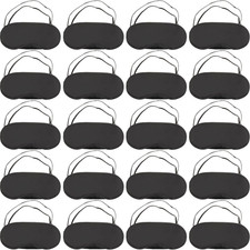20 Pack Blindfold Eye Mask for Sleep Game Travel with Nose Pad (Black)