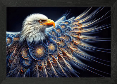 Der himmlische Raptor gerahmtes Wandbild Poster Leinwanddruck Bild