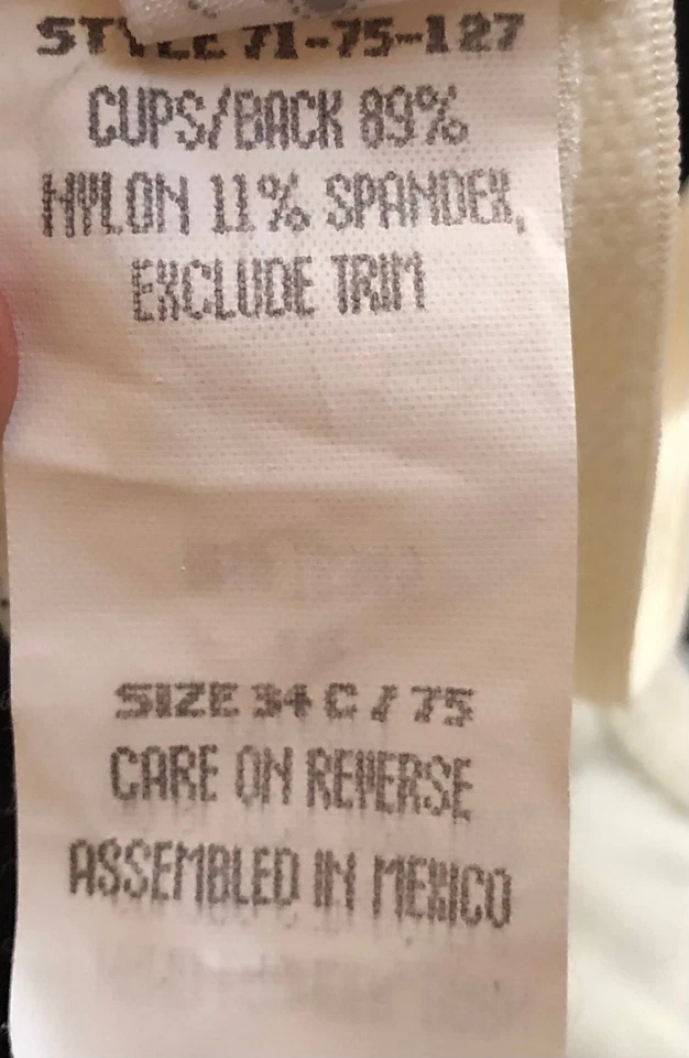 Cabernet Bra 34C Ivory Underwire Bra ~Excellent Pre-Owned Condition~ - Image 4 of 4