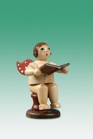 Holzengel Musikengel Engel Sitzend Mit Buch Ohne Krone / Natur HöHe Ca 6,5Cm NEU