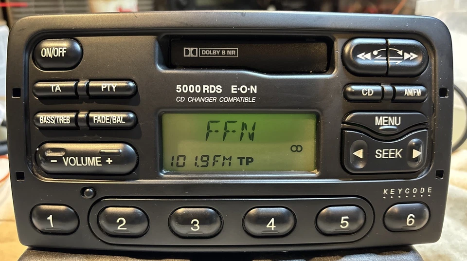Org Ford 5000RDS EON Autoradio 97AP-18K876-LA + Code Geprüft Voll Funktionsfähig - Bild 3 von 4