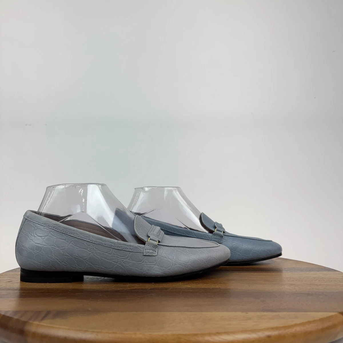 Vionic Classic Women’s Suede Penny Loafers in Light Gray Vionic Leather or Suede Loafers - Taryn - QVC.com main image 2