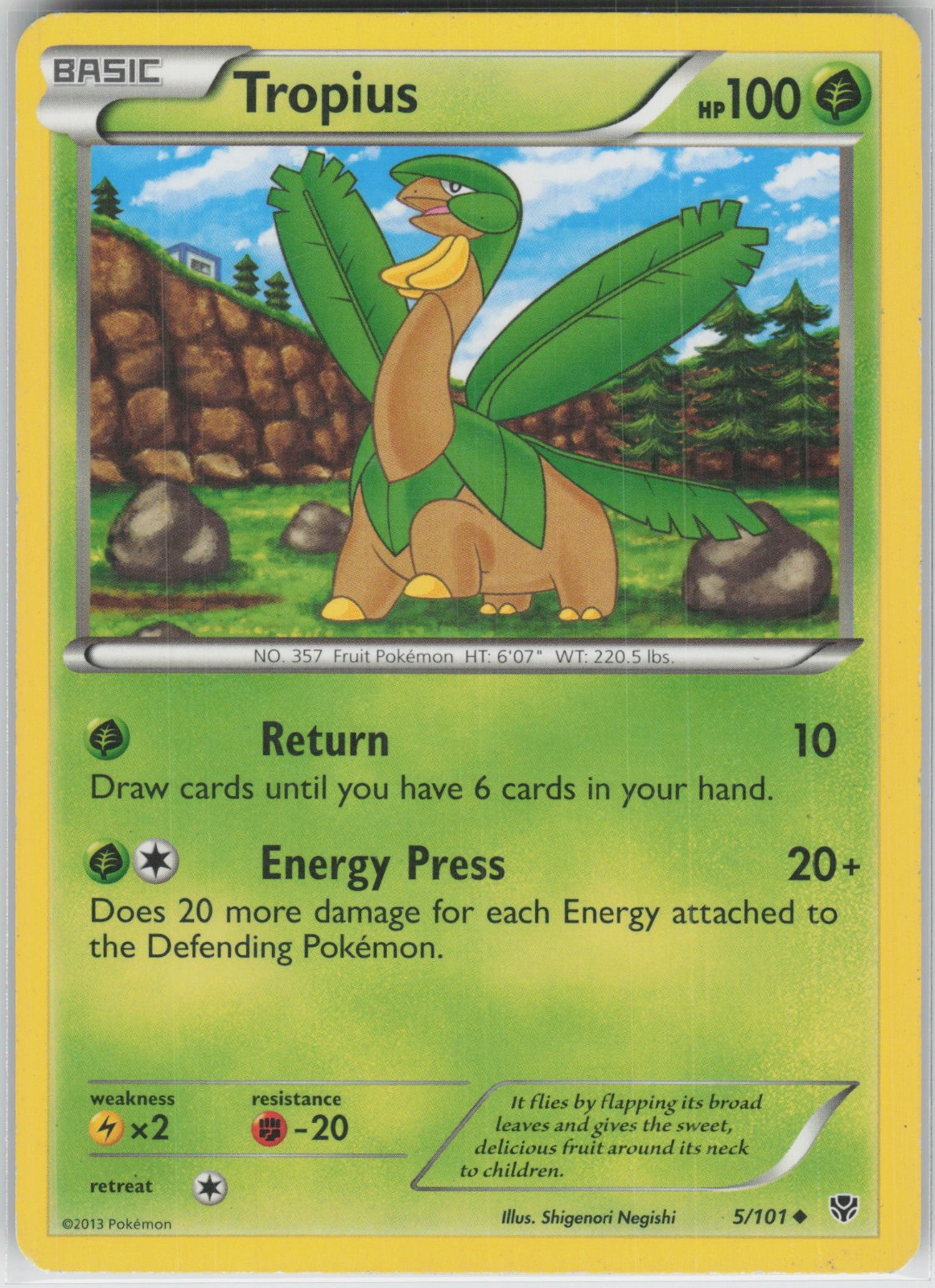 Tropius Uncommon Plasma Blast 5/101 LP