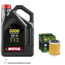 YFM400 Kodiak 2x4 Oil and Filter Kit Motul 5000 10w40 4L Yamaha 1997 Inc Washer 4.59 per litre