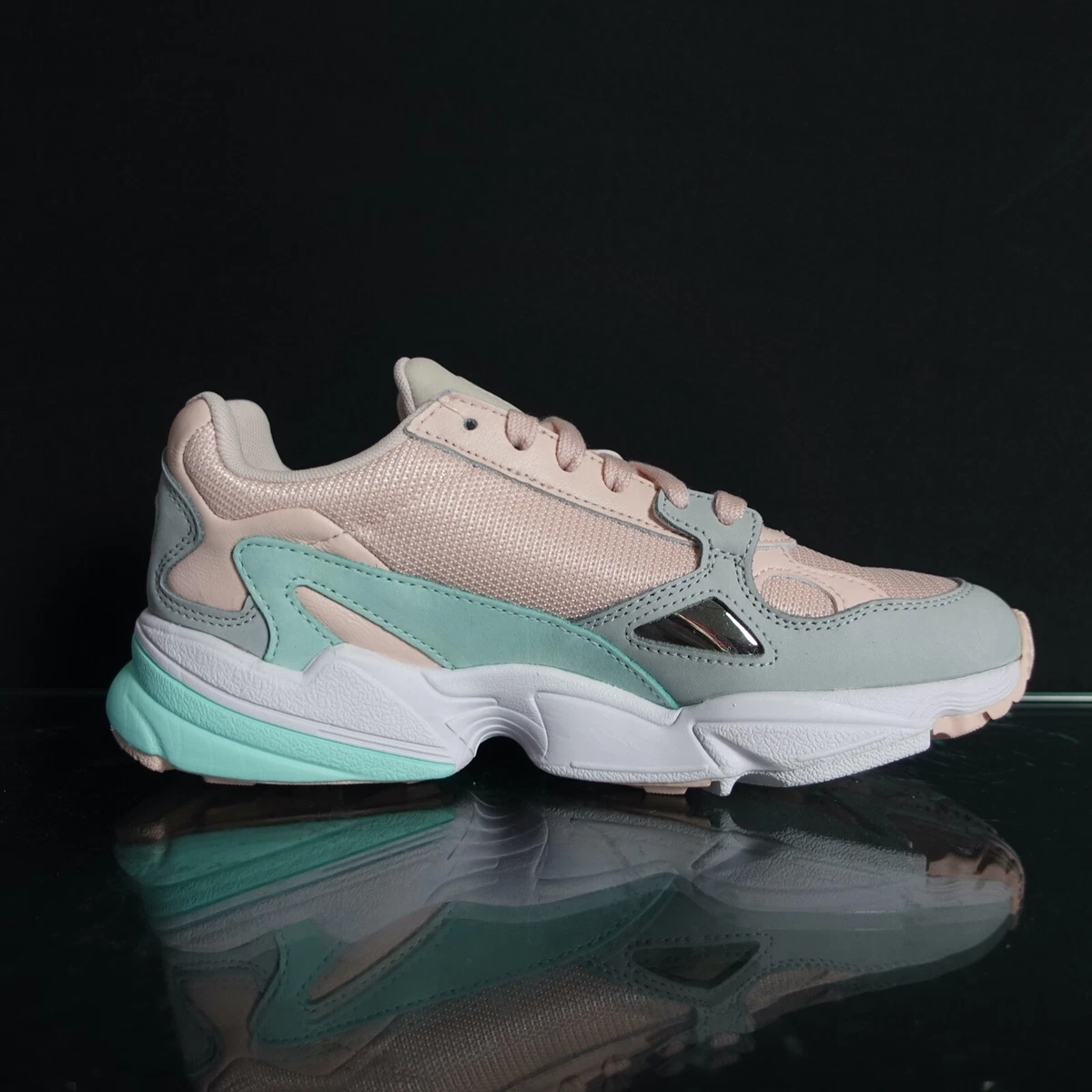 Adidas originals falcon pale pink best sale trainers