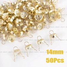 50Pcs Christmas Ball Baubles Ornament Caps Removable Metal Hanger Home Decor