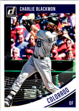2018 Donruss 104 Charlie Blackmon Colorado Rockies Card