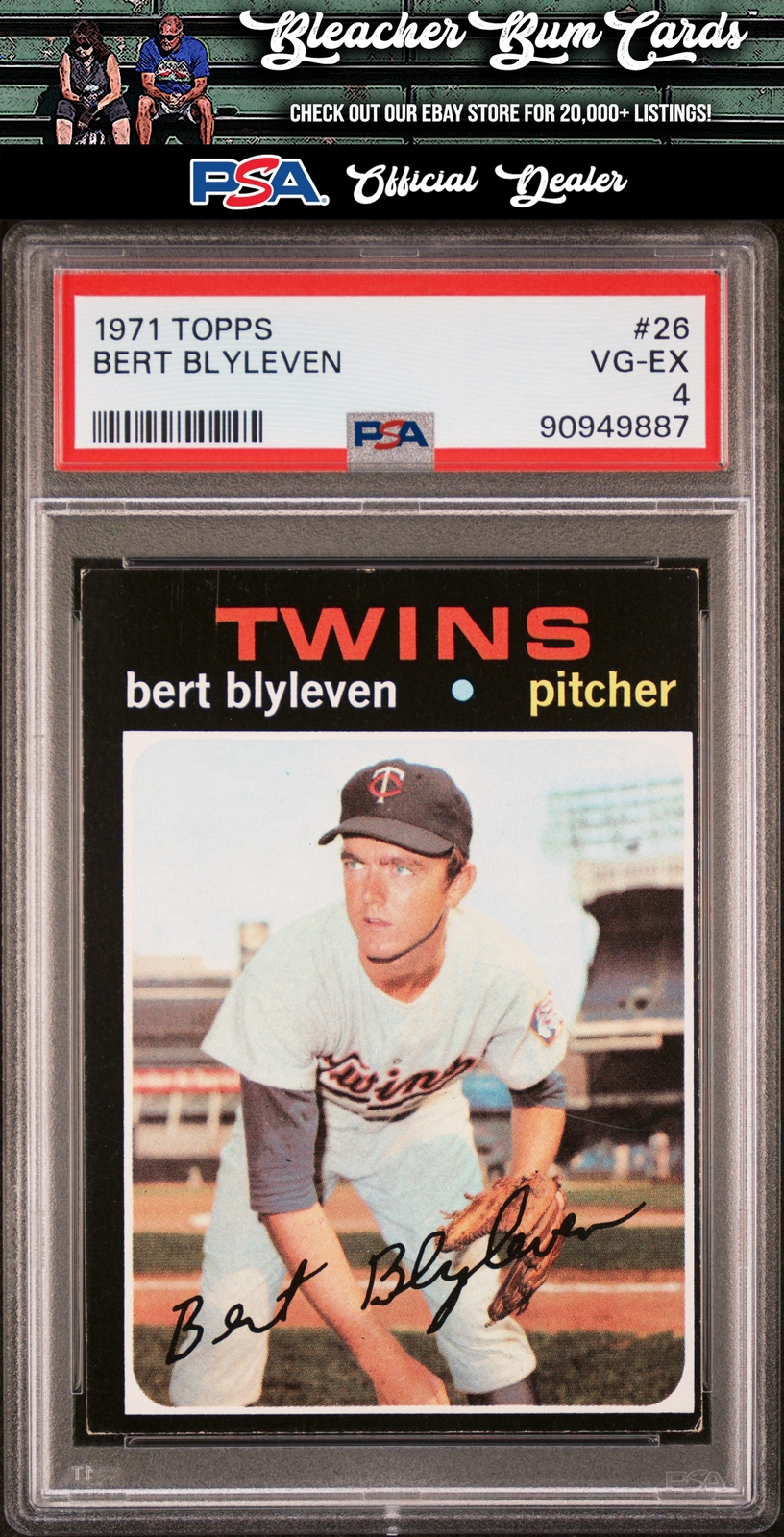 1971 Topps 26 Bert Blyleven PSA 4