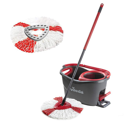 Vileda Easy Wring and Clean Turbo Bodenwischer Wischmopp mit mit 1 Ersatzbezug