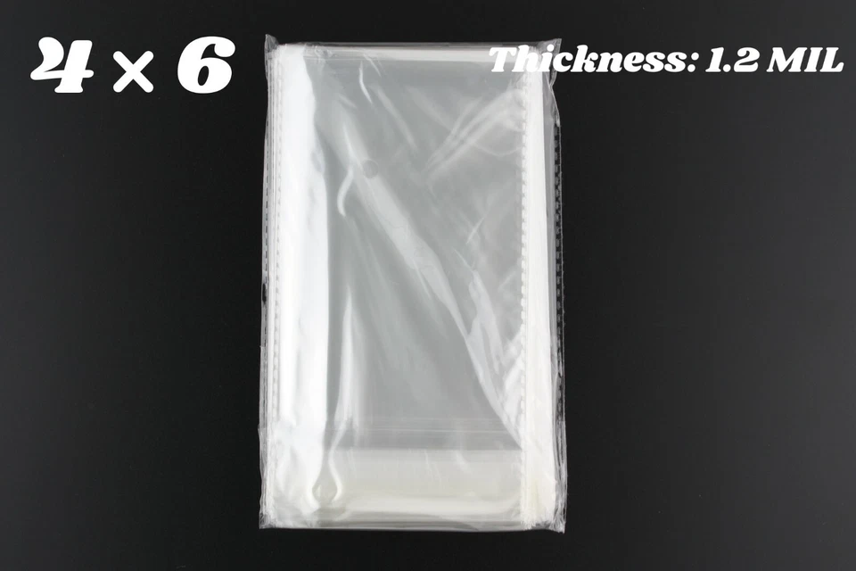 Bolsas de plástico 4x6 transparentes resellables para galletas de panadería dulces poli galletas violonchelo golosinas Foto 3 de 4