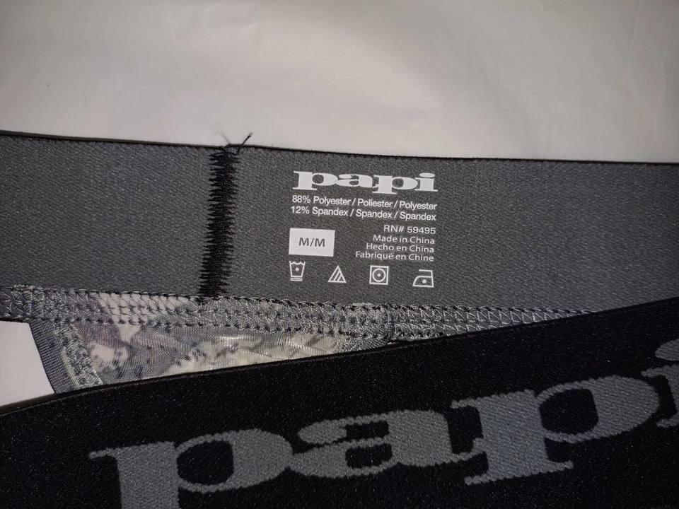 2 TANGAS PAPI ROPA INTERIOR HOMBRE, COLOR: PATRÓN GRIS Y PATRÓN AMARILLO TALLA: MEDIANA Foto 4 de 4