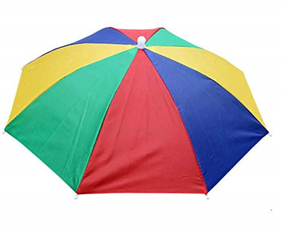 rainbow umbrella hat