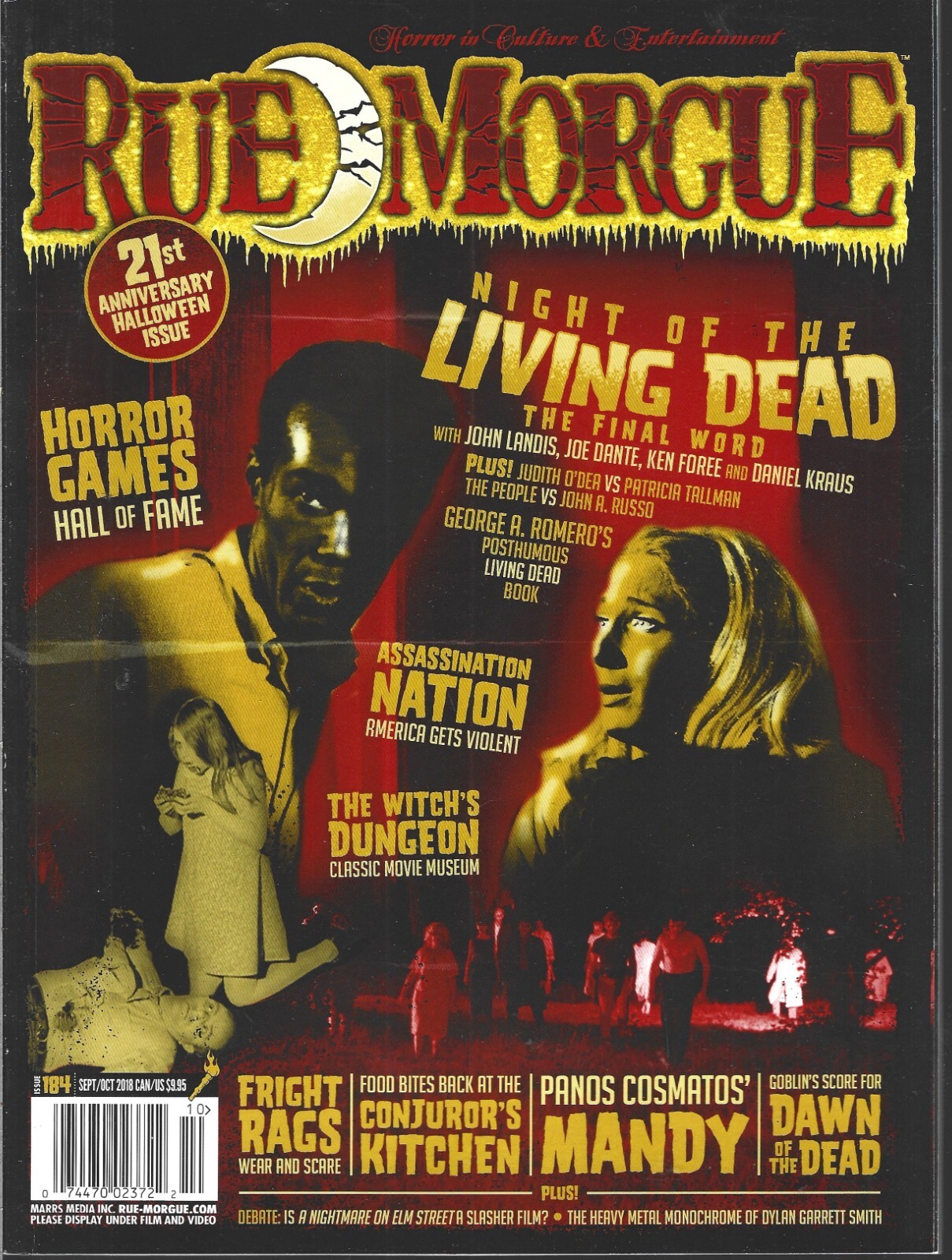 Rue Morgue Magazine #184 (Vf/Nm) Night Of The Living Dead, Dawn Of The Dead