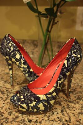 NWOB (Z) INTREND BY MAX MARA FLORAL PRINT PLATFORM PUMPS HEELS 38/8 (TACO2000