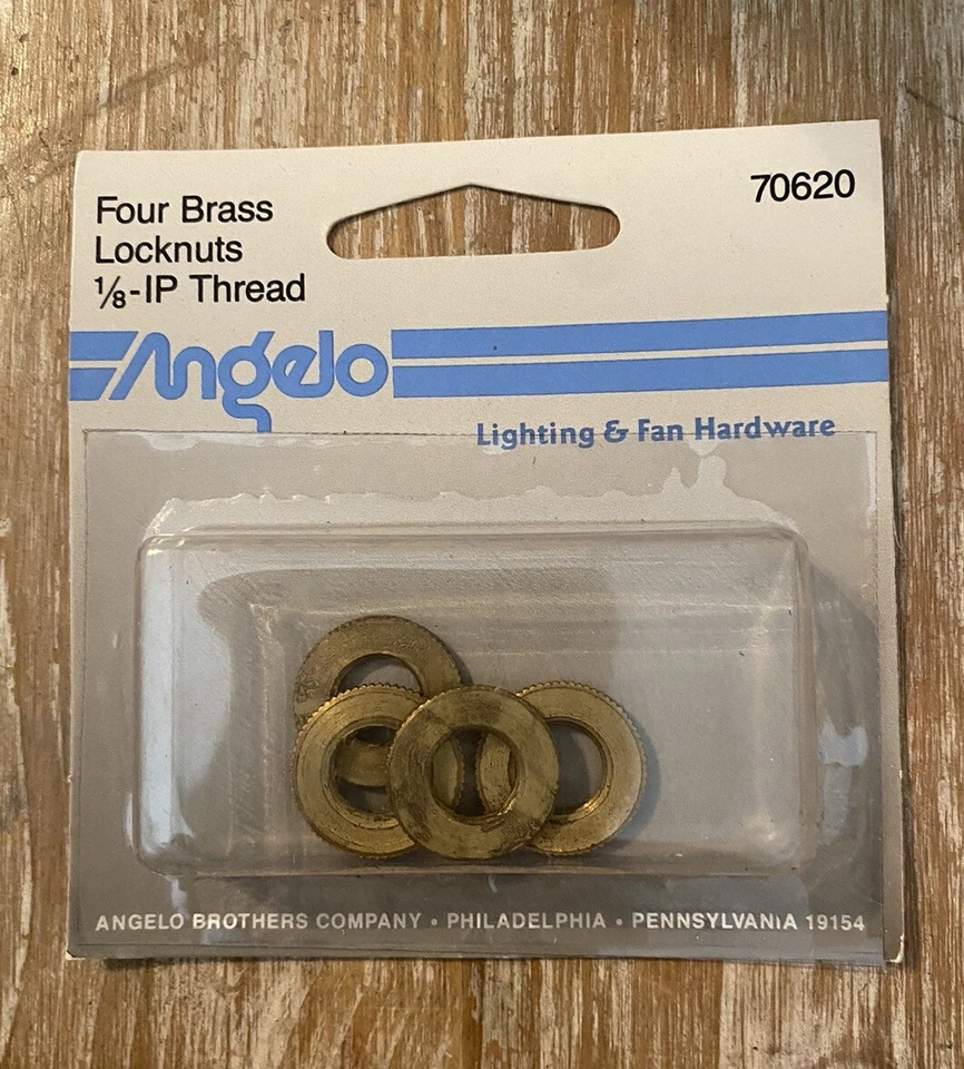 Angelo 12 paquetes de 4 tuercas de seguridad de latón 1/8-IP rosca ((70620) Foto 2 de 3