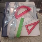 Homeschool supplies Protractor Ruler Binder Graph Paper Eraser shield Dividers — photo 5
