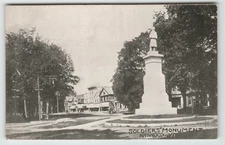 Postcard Vintage Soldiers Monument in Brandon, VT