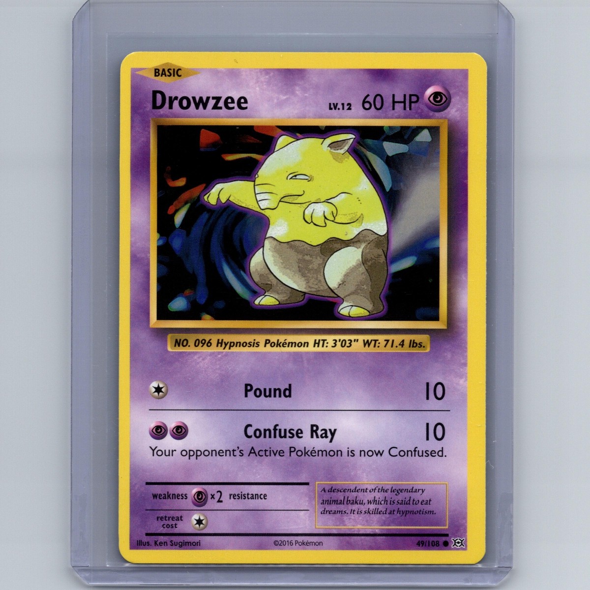 MISCUT XY - Evolutions #49/108 Drowzee ERROR | eBay
