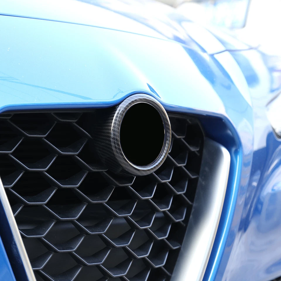 适用于 2017 - 2021 年 ALFA ROMEO GIULIA BASE 碳纤维 ABS 前 V 形格栅盖饰边 — 第 3/4 张图片