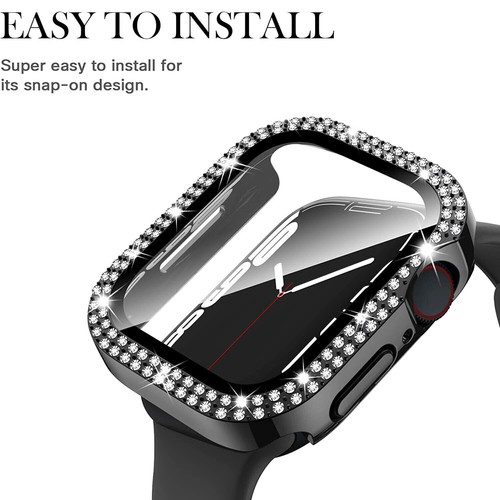 For Apple Watch Series 8 7 SE 6 5 4 3 Bling Case Screen Protector 44/45mm Cover - Picture 14 of 32