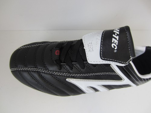 Niños Negro/Blanco/Rojo Cordones Fútbol hi-tec Zapatillas: Liga Si - Imagen 2 de 5