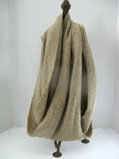 Calvin Klein Infinity Scarf Fall/Winter Oatmeal/Beige One Size 82" x 11.5"