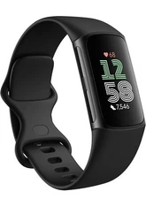 Fitbit Charge 6 Wristband Fitness Tracker Smartwatch - Black/Obsidian  GA05183NA