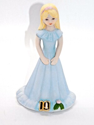 New ENESCO Growing Up Girls Birthday Figurine Age 10 NIB E2310 + Box Certificate
