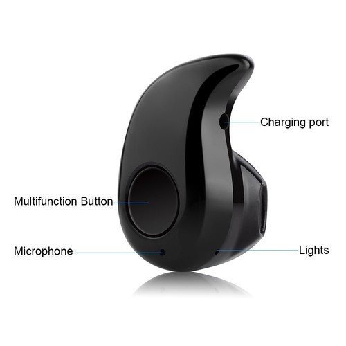Mini Wireless In-Ear Headset Earphone Earbud Earpiece Black - Picture 4 of 7