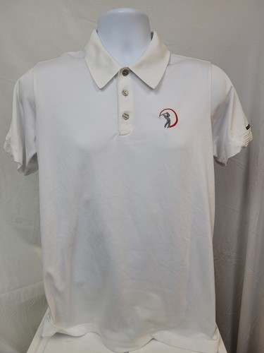 Camisa polo Porsche para hombre talla mediana blanca con logotipo de golf - Imagen 3 de 10