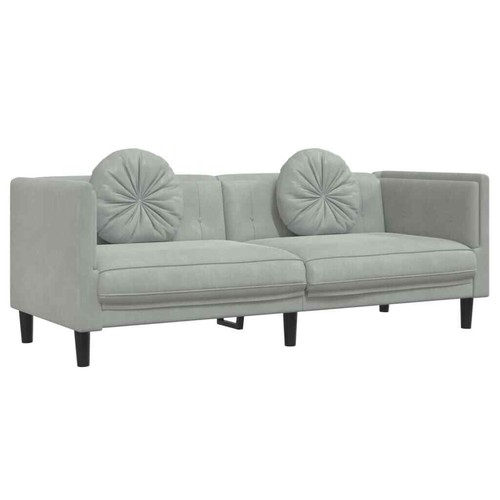 3-tlg. Sofagarnitur mit Samt Schlafsofa mit Schlaffunktion Couchgarnitur Sofa - Bild 50 von 72