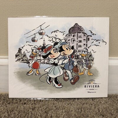 2021 Disney Vacation Club Riviera Resort DVC 8x10'' Mickey & Minnie Color Print