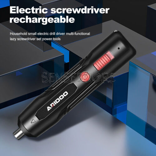 Cordless Electric Screwdriver USB Rechargeable Screwdriver Bit Power Tool USA