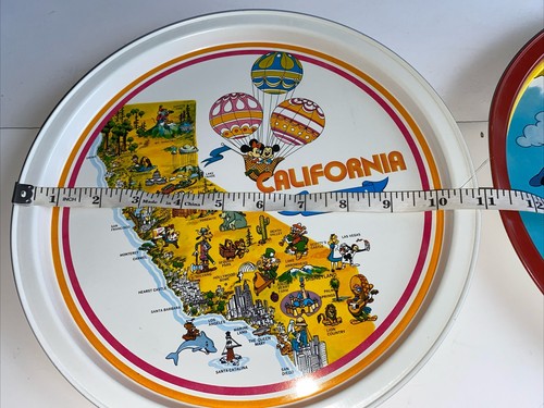 Vintage Disneyland Walt Disney World Florida / California Tray 10.5" Souvenir - Picture 9 of 9
