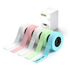 Continuous Label Taper Thermal 15mm x 7m White/Green/Transparent/Pink/Blue 5 ...