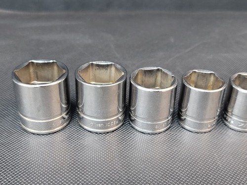 Snap on 12pc SAE 6pt 3/8"D Shallow Socket Set 1/4" - 1" - Picture 7 of 18