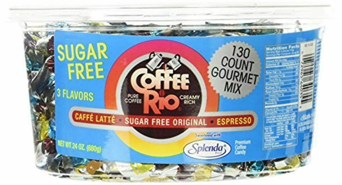 Coffee Rio Hard Candy – 130 Individually Wrapped Sugar-Free Espresso & Latte Flavors