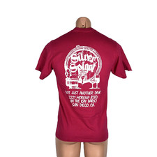 VTG 90s Combed Cotton SILVER SPIGOT dive bar T-shirt USA MADE Sz M San Diego CA