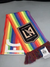 MLS Apparel Los Angeles Football Club NWT Rainbow Scarf MSRP $30