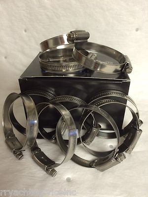 HOSE CLAMPS 316 STAINLESS BOX OF 10 SIZE 32 MIN 1-1/2 MAX 2-1/2 13664 SCANDVIK