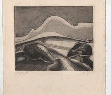 Vintage Mid Century Modern Pencil Signed Print / Etching 