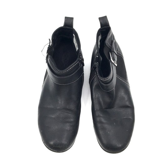VIONIC Adrie Leather Buckle Ankle 