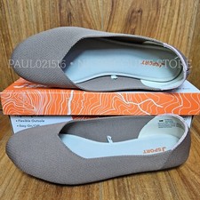 JSPORT Women's Doreen Flat Lightweight Knit Slip-on Shoes Taupe Various Sizes