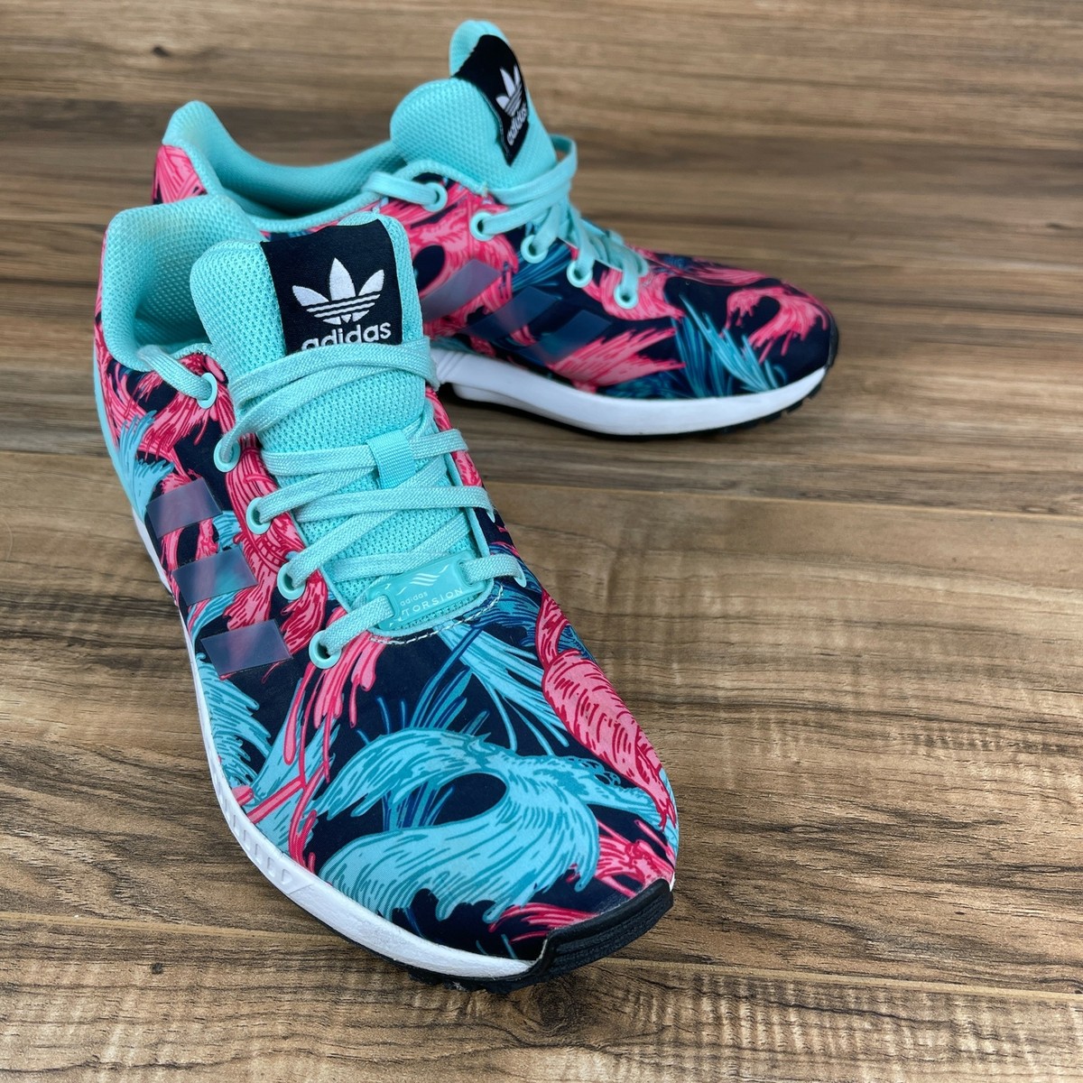 Adidas ZX Flux BY9827 Women's Blue-Multi Lace Up Low Top